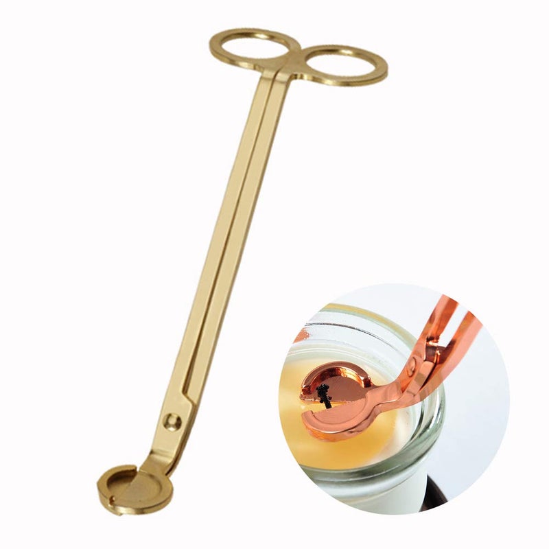 AimtoHome Candle Wick Trimmer Candle Wick Clipper Wick Cutter Scissor  Gold - Image 1